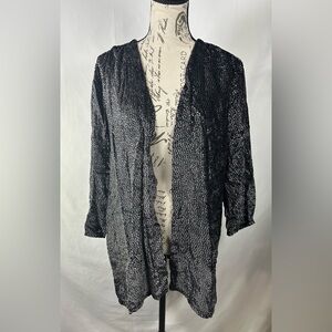 Chico's Black and White Textured cardigan